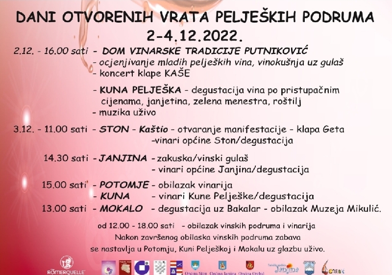 Dani otvorenih vrata peljeških podruma