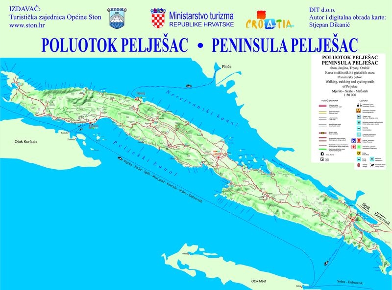 NEW -Walking,trekking and cycling trails of Pelješac