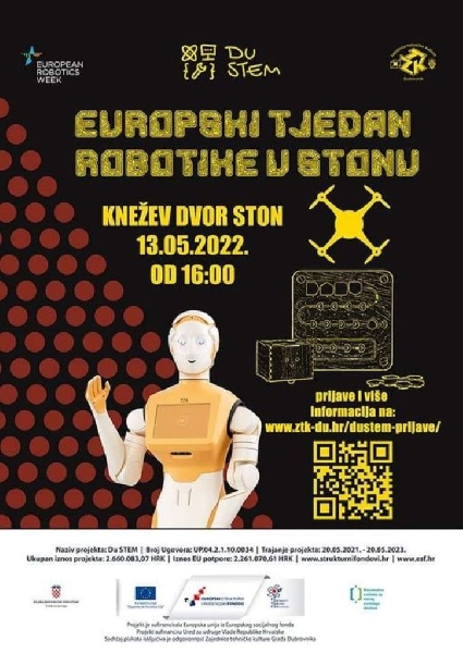 Europski tjedan robotike u Stonu , 13.05.2022. od 16 sati u Kneževom dvoru